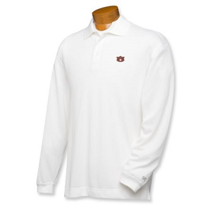 Auburn Tigers B&T CB DryTec LS Championship Polo - White